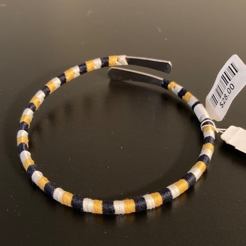 Striped Bracelet with Silver Accents